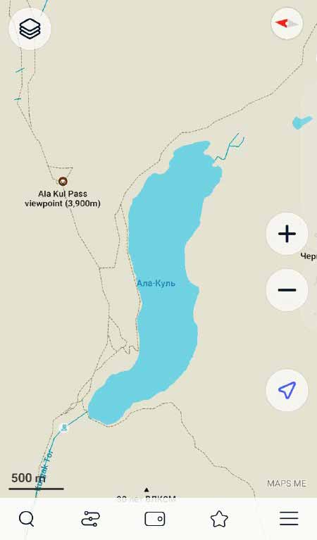 Maps.me app is very useful for independent hiking in Kyrgyzstan