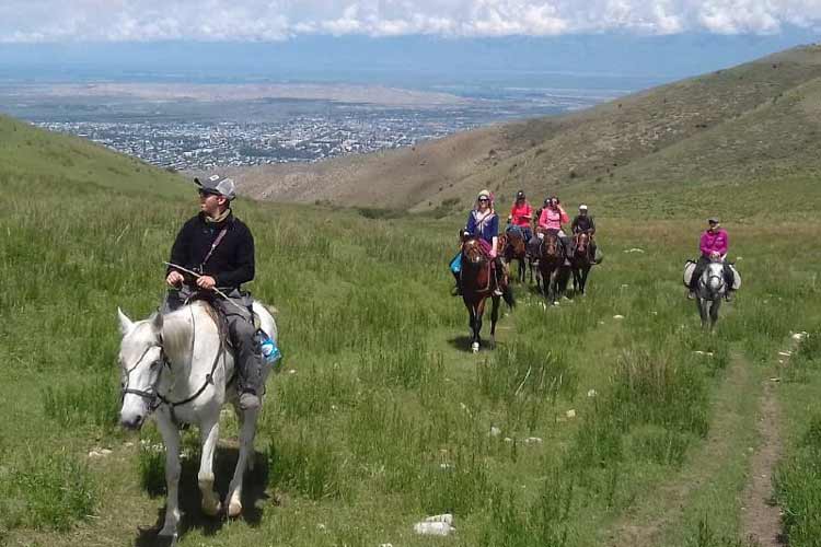 Horseback riding in Karakol