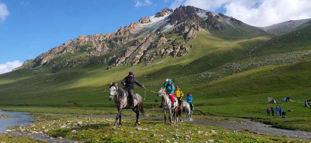 Horseback riding near Karakol