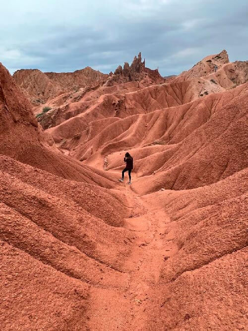 Walking in Skazka canyon