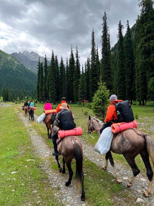 Horseback riding in Karakol